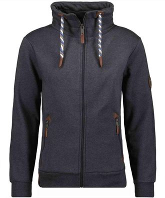Ragman Sweatjacke RAGMAN, Herren, Gr. 6XL6264, grau (anthrazit), 65% Baumwolle 35% Polyester, regular fit, Sweatjacken Sweatjacke