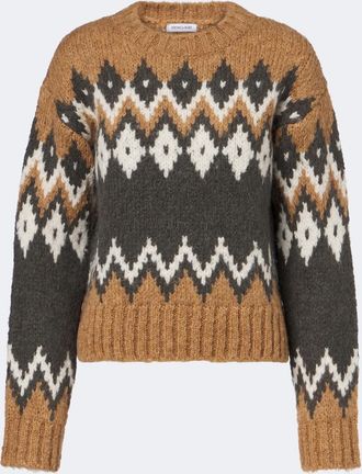 Veronica Beard Jessalyn Fair Isle alpaca and wool-blend sweater
