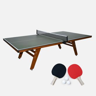 Sweeek Tavolo Da Ping Pong Per Interni Deluxe Con 2 Racchette E 3 Palline, 274cm