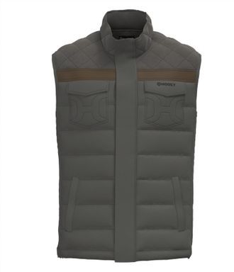 Hooey Mens Banff Puffer Vest In Steel Grey