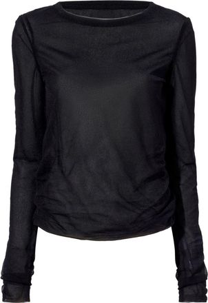Proenza Schouler Dara long-sleeve jersey T-shirt - women - Polyester - M - Black