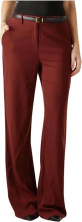 Ydence Pants Solange Tall - Dames - Wijde Broeken - Rood - 2XL - Polyester - Broeken