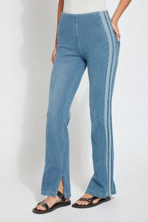 Lyss&eacute; Horizon Stripe Baby Boot Denim In Mid Wash