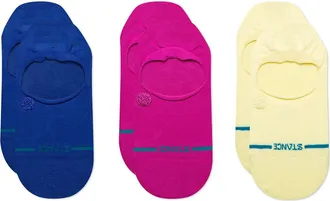 Stance Icon Assorted 3-Pack No Show Socks in Blue at Nordstrom, Size Medium