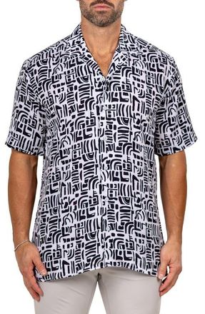 Maceoo Apachi Marthyr0249 White Camp Shirt at Nordstrom, Size 3