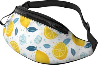 Generic Yellow Fresh Lemons Waist Pack Waist Packs Lightweight Bumbags For Ladies Camping Marathon 14X35Cm