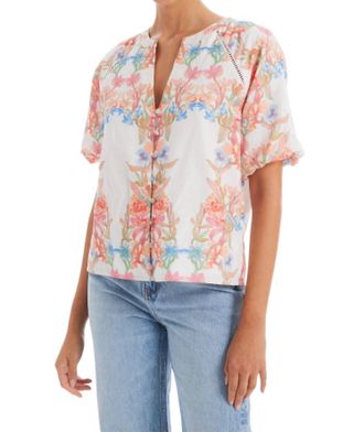Allison New York Josephine Top In Floral Arches