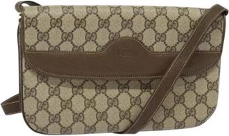 Gucci Pre-owned Leather gucci-bags - Dames - Vintage Schoudertas - Beige - ONE Size - Leer - Vintage