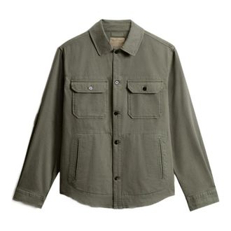 Woolrich Light Jackets, male, Green, Size: 2XL Long Sleeve Overshirt