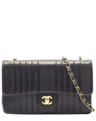 Chanel Black Lambskin Diana Flap Shoulder Bag (Authentic Pre-Loved)
