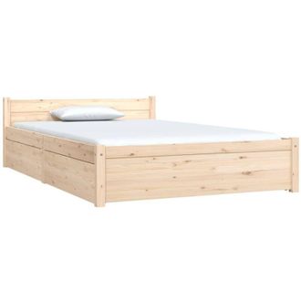 vidaXL Bed Frame without Mattress with Drawers Small Double Vidaxl