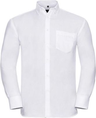 Russell Athletic Russell Collection Heren Ultimate Non-Iron Formeel Overhemd Met Lange Mouwen (Wit)