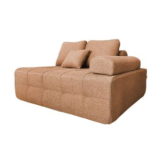 Oviala Sill&oacute;n izquierdo para sof&aacute; modular de tela terracota L 140 cm