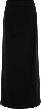 Fendi Womens Black Stretch Cady Skirt Wool - Size EU 38 (Womens)