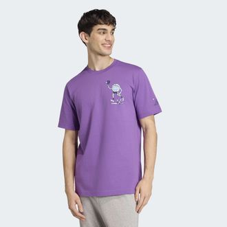 adidas T-Shirt ADIDAS SPORTSWEAR EARTH DAY PADEL, GRAFIK, Herren, Gr. XXL, active lila, Obermaterial: 100% Baumwolle, normal, Rundhals, Shirts T-Shirt