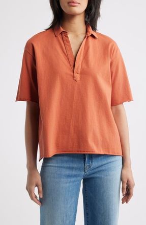 Frank & Eileen Patty Popover Henley Top in Vintage Apricot at Nordstrom, Size X-Large