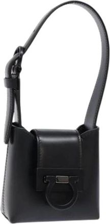 Ferragamo Pre-owned Mini Handtas - Dames - Vintage Mini Tas - Zwart - ONE Size - Leer - Vintage