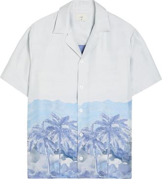 CH&Eacute; Studios Che Cezane Jacquard Satin and Silk-blend Shirt - White - XL