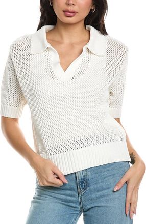 Young Fabulous & Broke Vince Crochet Polo Sweater