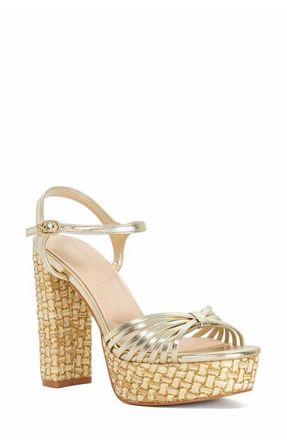 Dune London Minogue Ankle Strap Platform Sandal in Gold at Nordstrom, Size 9.5Us