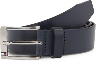 Tommy Hilfiger Mens New Aly Leather Belt, Blue (Midnight), 41.3 inches