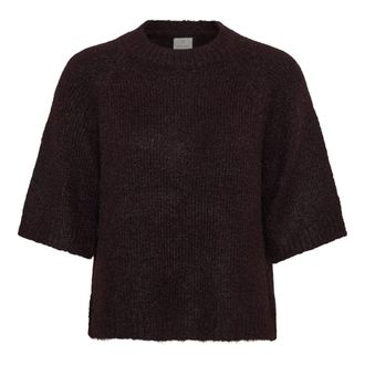 Kaffe KAemilie Jersey de Punto Corto - Knitwear - Mujer - Rojo - 2XL