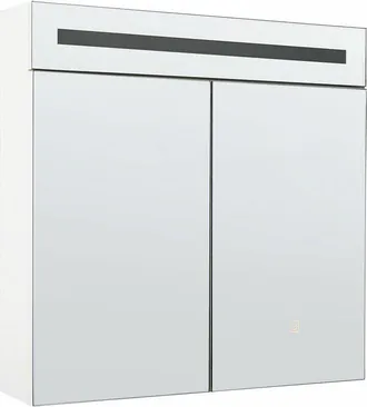 Beliani Beliani - Moderno Armadietto a Muro da Bagno Nero a Specchio 88 x 40 x 35 cm Jaramillo