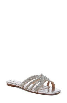 London Rag Dindy Embellished Slide Sandal in Silver at Nordstrom Rack, Size 5