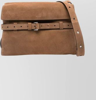 Moschino suede shoulder bag adjustable strap