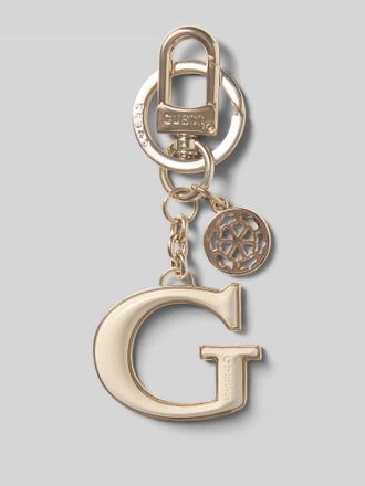 Guess Schl&uuml;sselanh&auml;nger mit Logo-Detail in Offwhite, Gr&ouml;&szlig;e 1