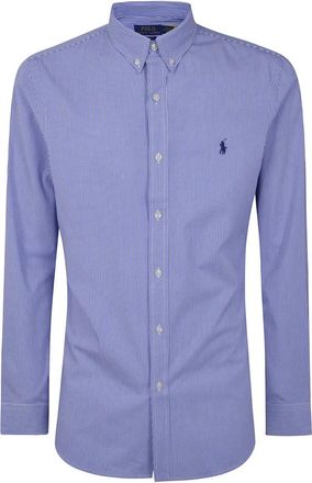 Polo Ralph Lauren Lange Mouwen Sportshirt - Heren - Casual Overhemden - Blauw - M - Overhemden
