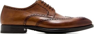 Magnanni perforated-embellishment derby shoes - men - Leather/Calf Leather/Rubber - 39 - Brown