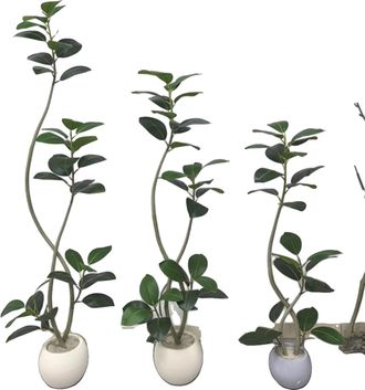 OEM Higuera Artificial En Forma De Lira, Elegante Decoraci&oacute;n De Interior, De Bajo Mantenimiento, Color Verde, 210 Cm