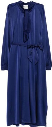 Forte_Forte Kleedjes, Dames, Blauw, M, Maxi Kleedjes