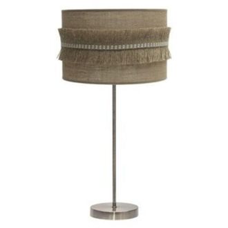 Fabrilamp Fabrilamp - Sobremesa Grande Kala 1xe27 Cuero/saco 63x30x30 Cm Con Flecos