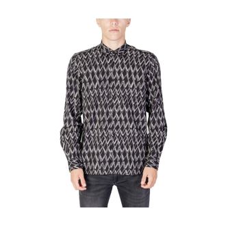 Antony Morato Casual Shirts, male, Black, XS, Black Cotton Long Sleeve Shirt