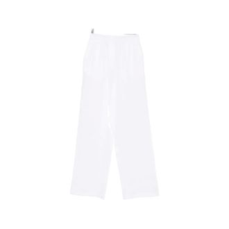 Riviera & Bar Wide Trousers, female, White, Size: S Elasticated-waistband Trousers