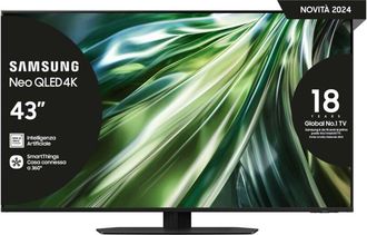 Samsung TV Neo QLED 4K 43 Pollici QE43QN90DATXZT Smart TV Wi-Fi Titan Black 2024