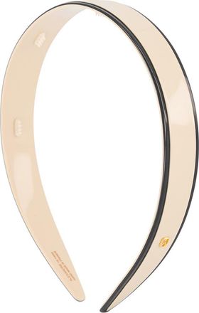 Alexandre de Paris Contrast Stripe Headband in Beige Lesere at Nordstrom