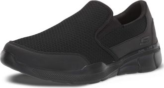 Skechers EQUALIZER 3.0, Mens Slip On, Black (Black Mesh/Pu/Trim Bbk), 8 UK (42 EU)