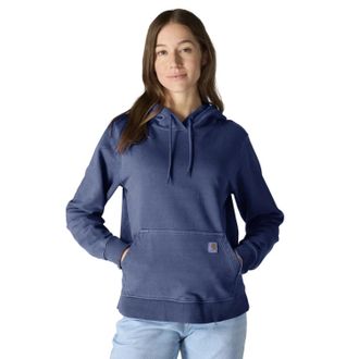 Carhartt Work in Progress Hoodie Womens Lunar Blue French Terry Midweight Kangaroo Pocket JAX1531