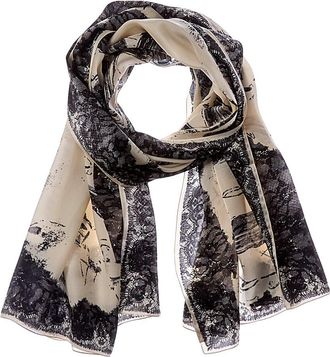 Jimmy Choo London Logo Silk Scarf