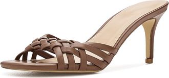 Calvin Klein Wendine Womens Sandals Medium Brown : 9.5 M, Faux Leather