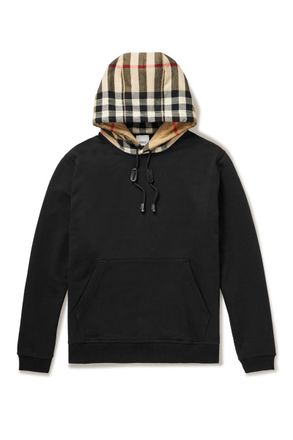 Burberry Checked Cotton-Jersey Hoodie