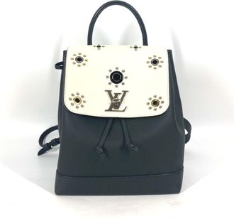 Louis Vuitton Black White Leather Backpack (Pre-Owned)