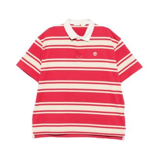 Timberland Polo Shirts, male, Multicolor, Size: L Rugby Stripe Short-Sleeve Polo