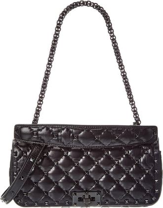 Valentino Rockstud Quilted Leather Shoulder Bag