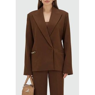 JOSH V oversized blazer bruin