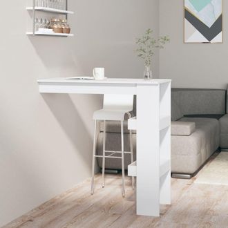 Berkfield Home Wall Bar Table White 102x45x103.5 cm Engineered Wood
