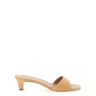 Ferragamo Tatiana Mule - Dames - Muiltjes - Beige - 37 1/2 EU - Leer - Schoenen